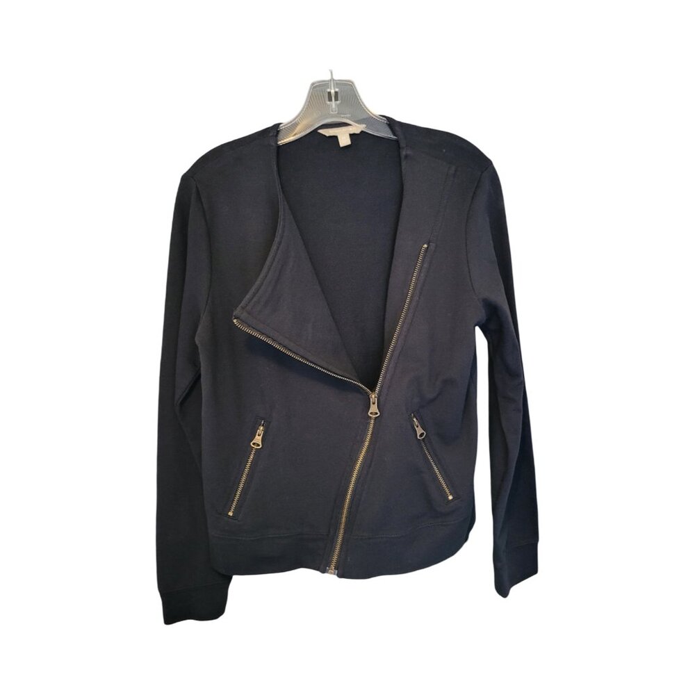 Banana Republic Cross Zipper Pocket jacket black size M